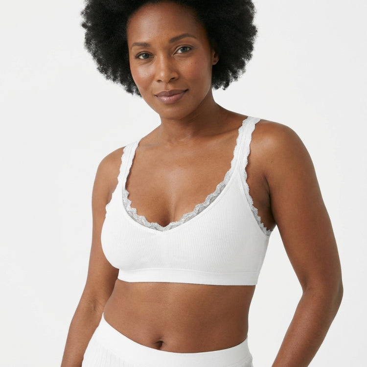 Lace Trimmed Bamboo Bralette