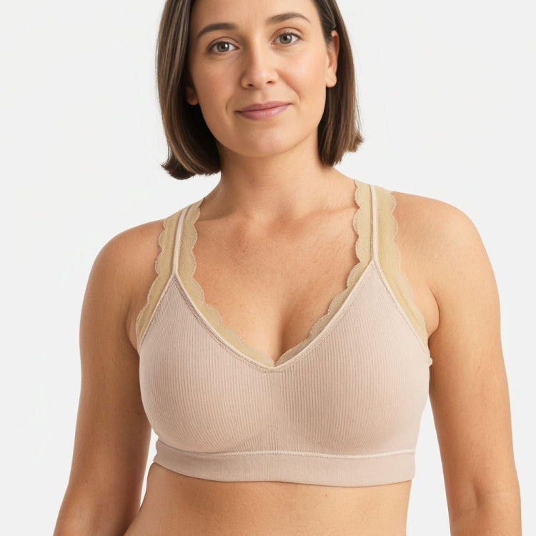 Lace Trimmed Bamboo Bralette
